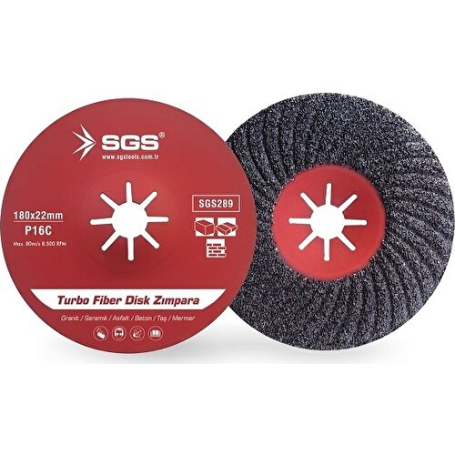 SGS Fiber Disk Zımpara Turbo Fiber 115 (10/Paket) (200/Koli)